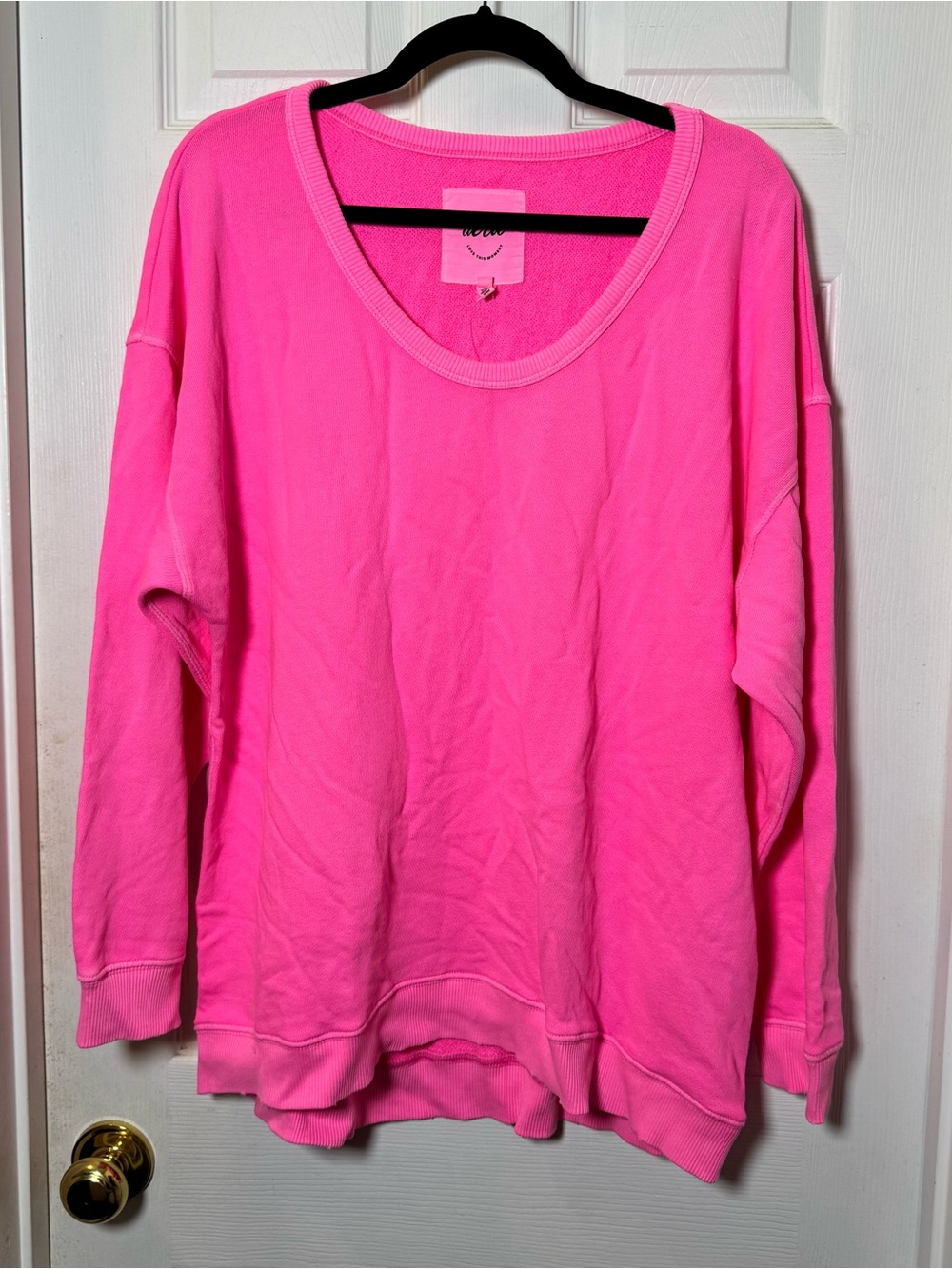 aerie Hot Pink Relaxed Pullover Sweatshirt